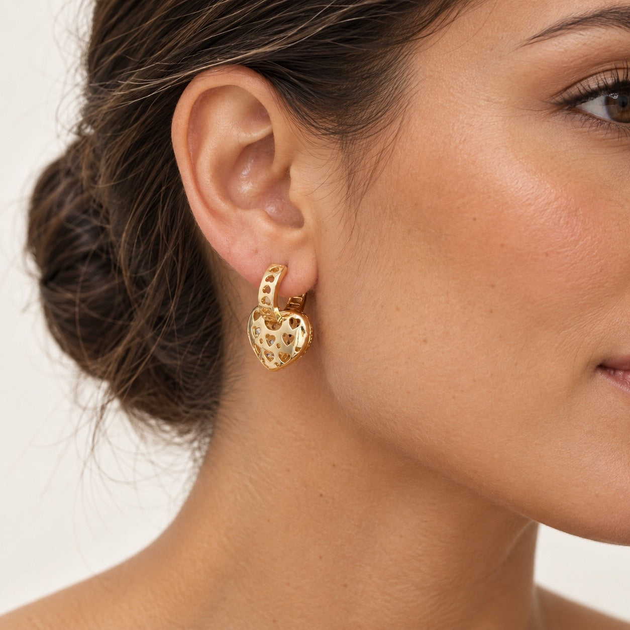 Image of Serephina Rainbow Heart Earrings