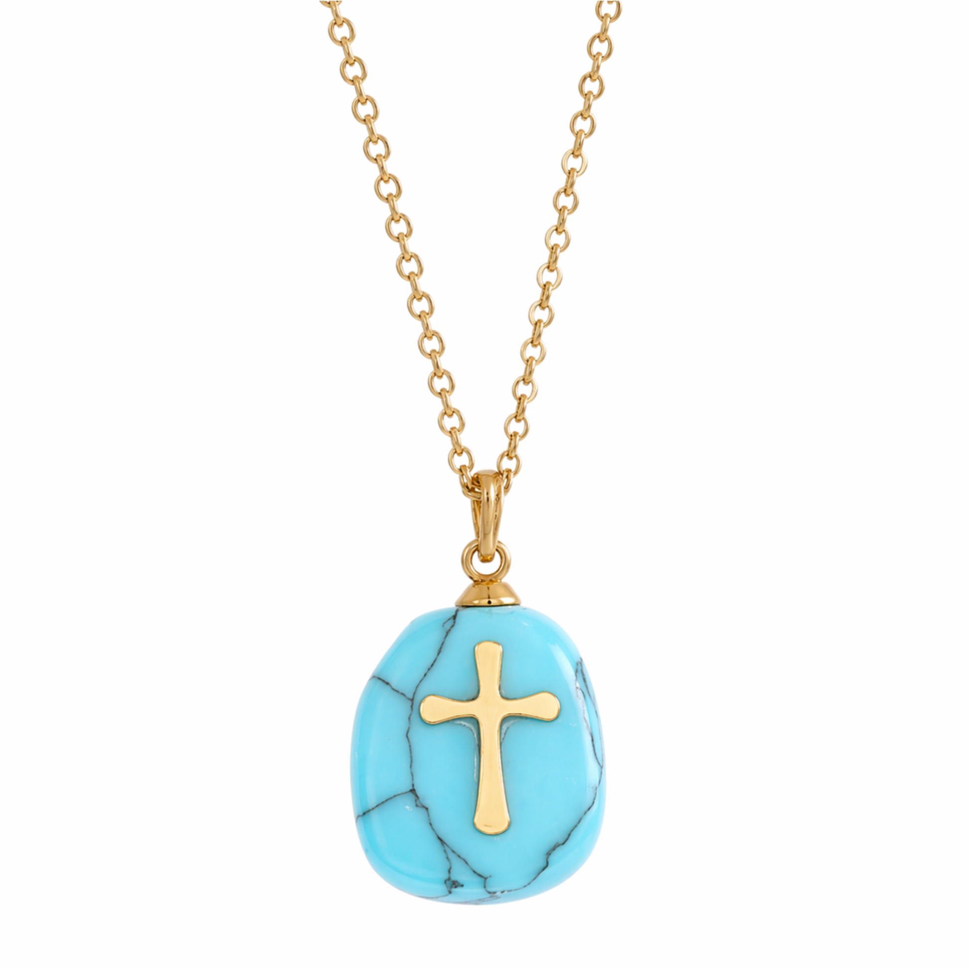 Grace Cross Stone Necklace