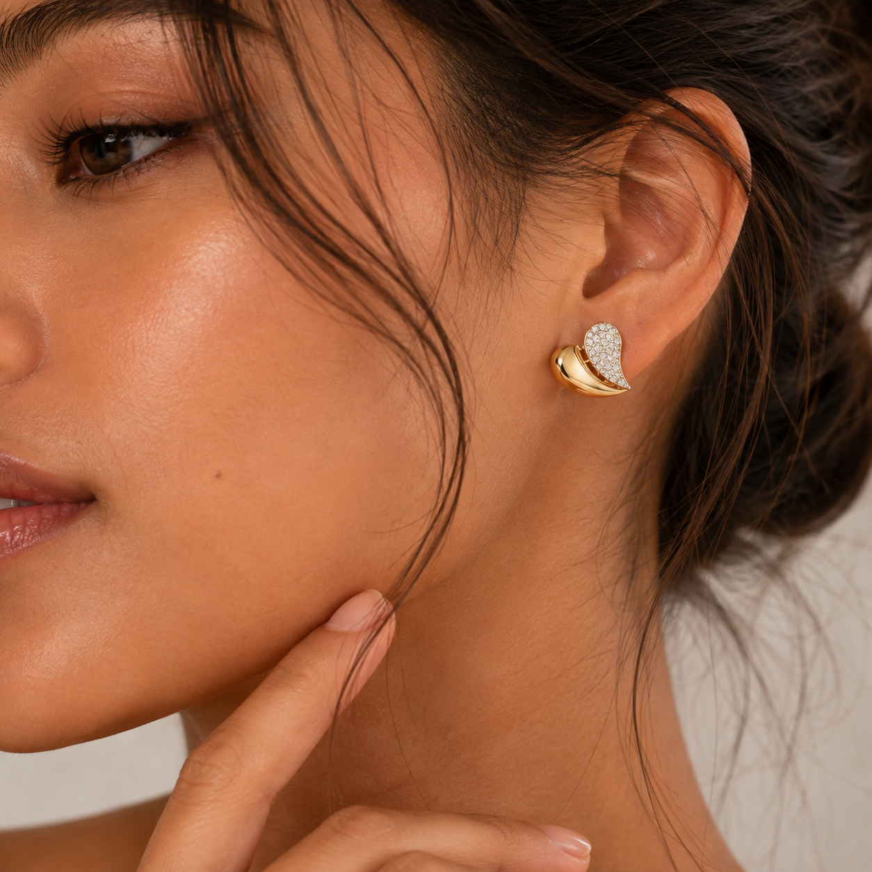 Image of Amelia Heart Studs