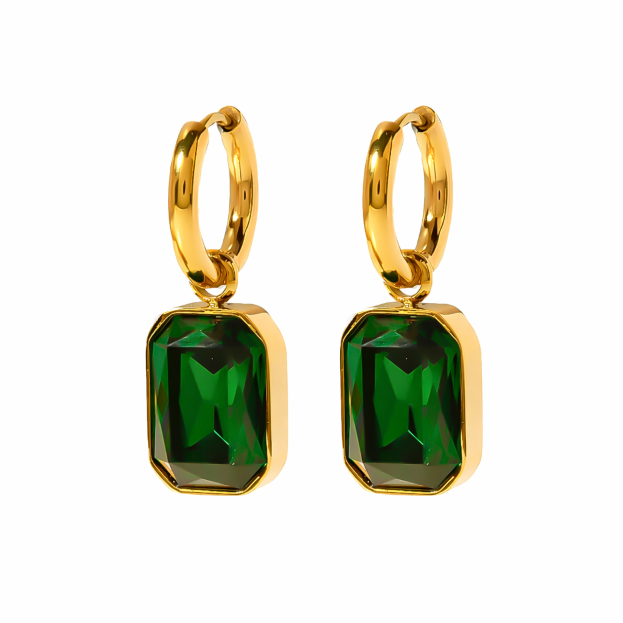 Image of Esther Emerald Drop Earrings