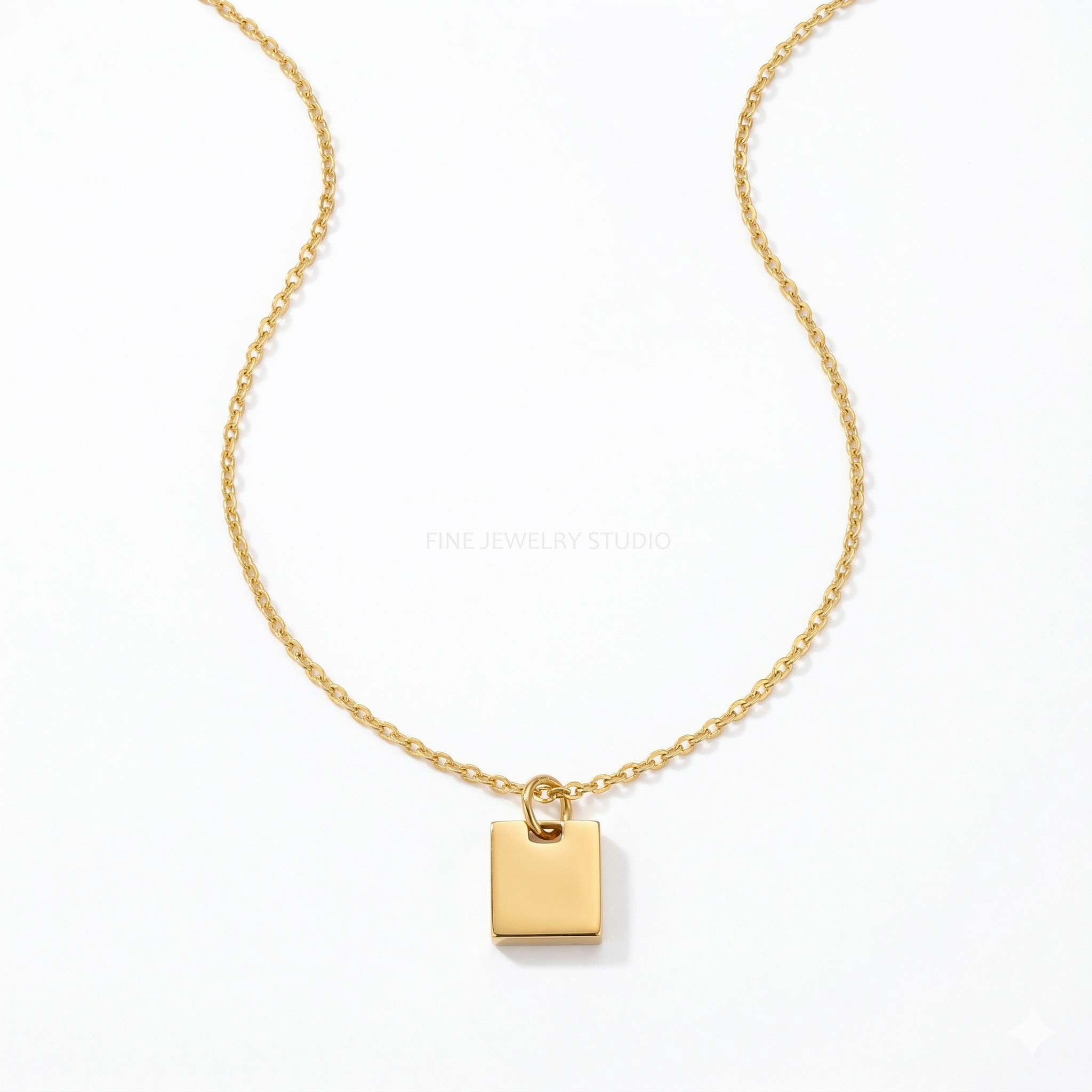 Image of Susie Square Tag Necklace