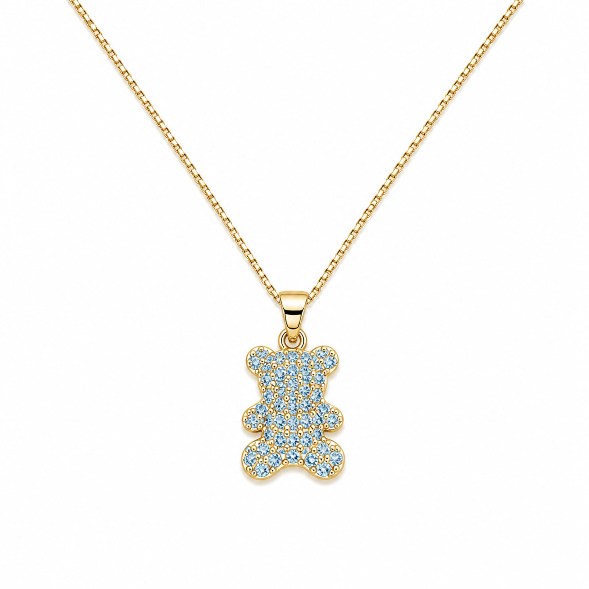 Image of Skye Blue Bear Necklace