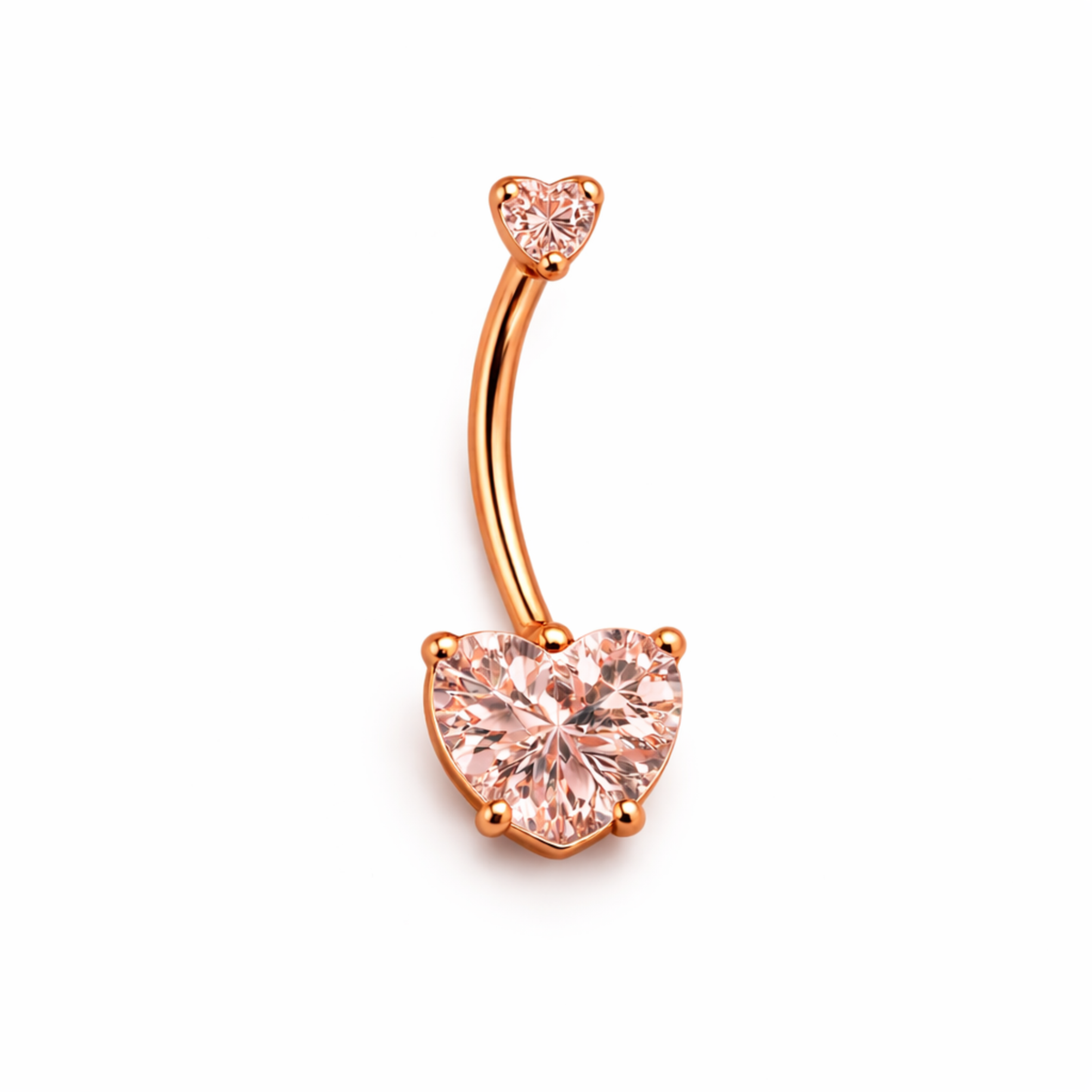Elena Rose Heart Belly Button Ring