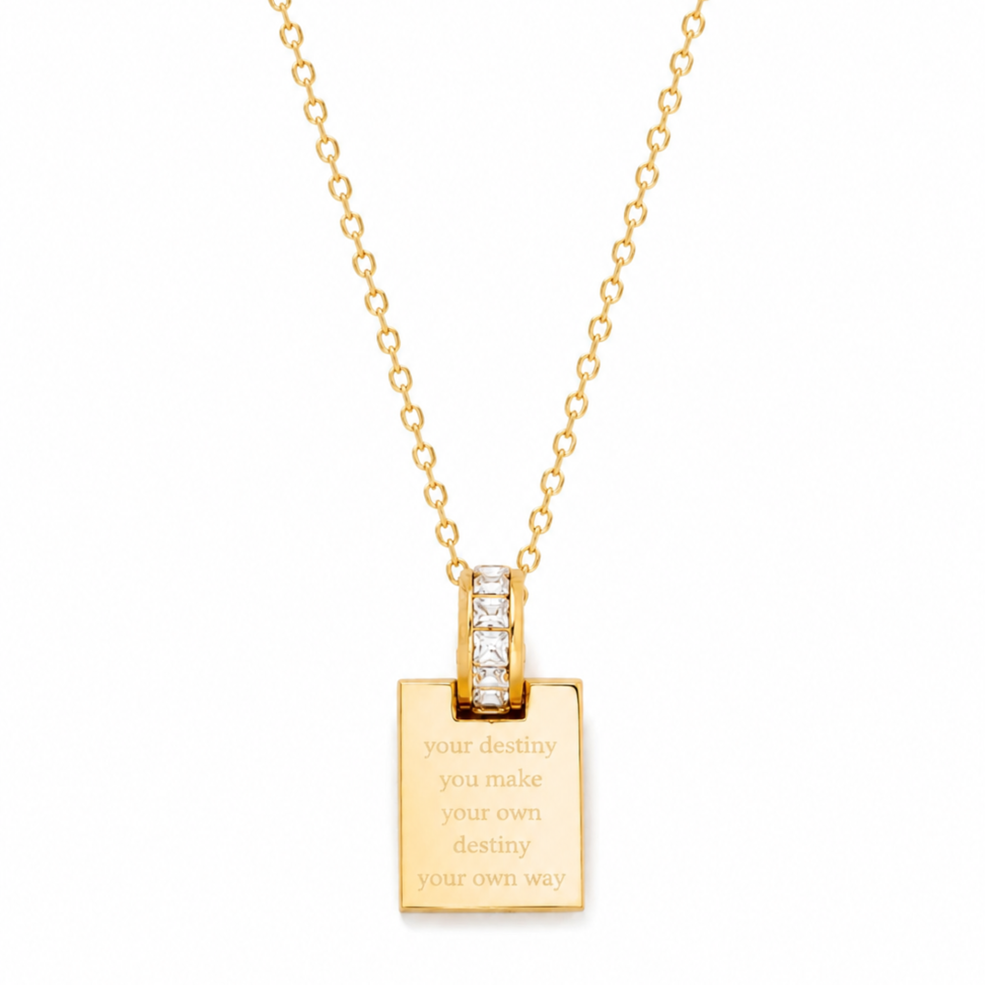 Susie Square Tag Necklace