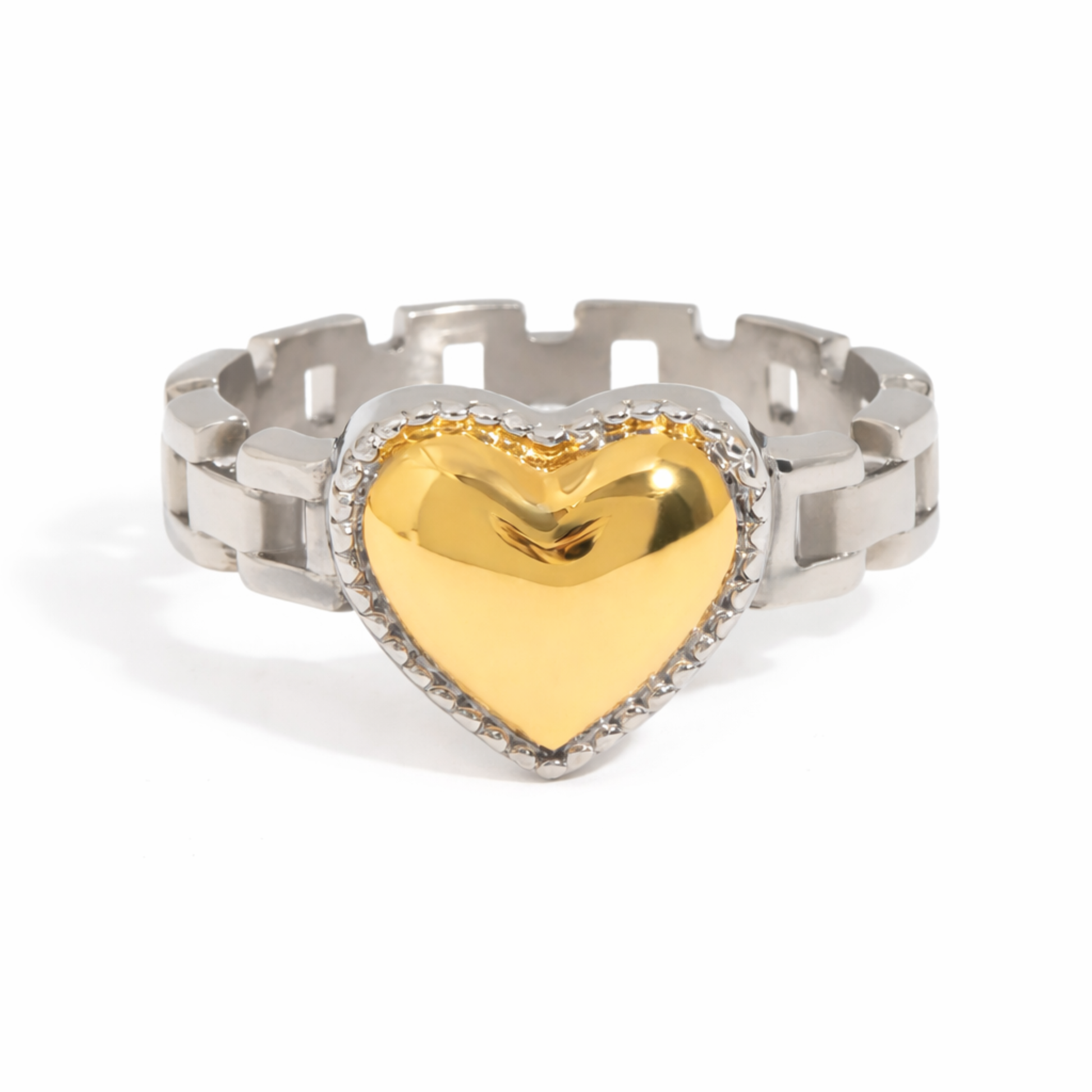 Remi Two Toned Heart Ring